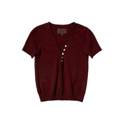 CycleDocument深v领短袖T恤女夏