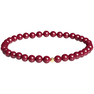 万山朱砂手串女官方旗舰店原矿本命年黄金朱砂珠情侣礼物正品手链