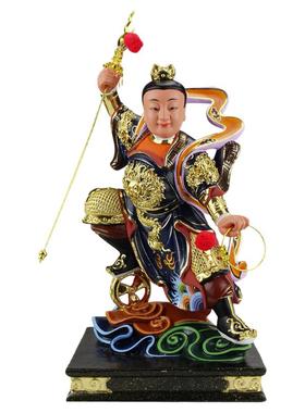 香樟木雕哪吒三太子神像中坛元帅 脚踏风火双轮三太子神佛像