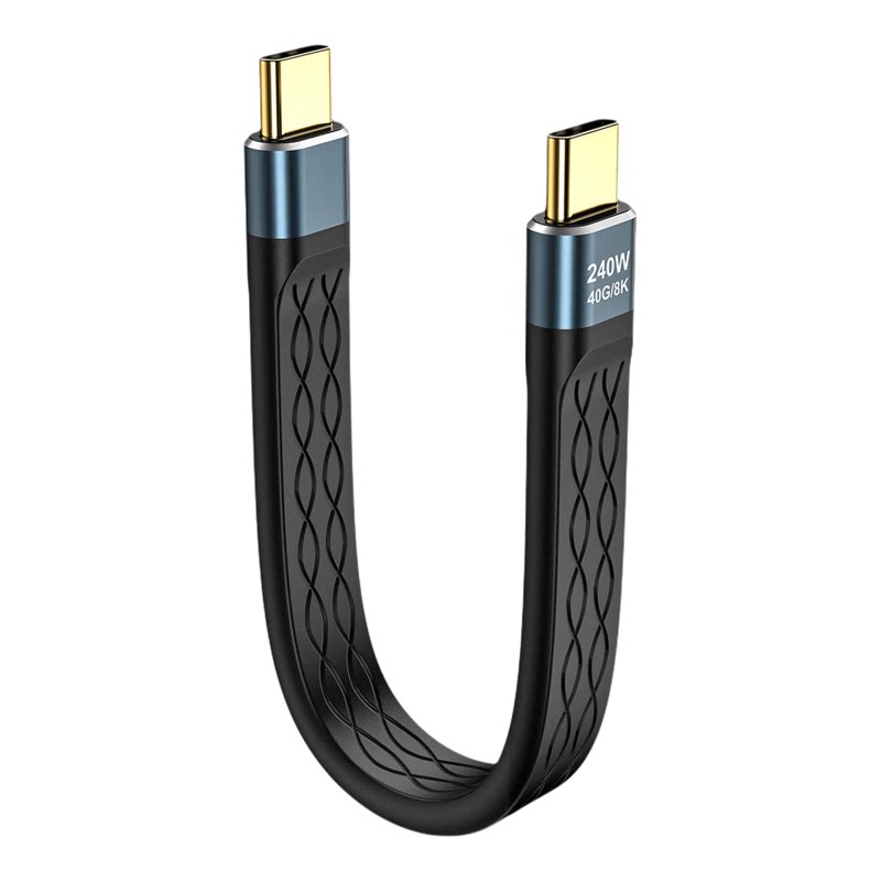 双typec数据线双头USB4全功能短线公对公雷电4适用17苹果iPhone15华为笔记本macbook移动硬盘PD3.1软充电240W