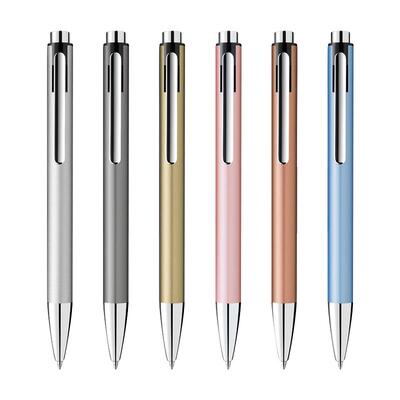 百利金圆珠笔进口雾银金属笔身