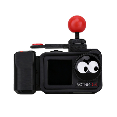 适用大疆DJI action4/5pro相机原厂兔笼街拍手柄快门按键黑红配件