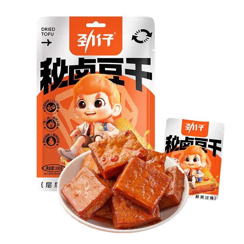 劲仔秘卤豆干108g袋装香辣即食
