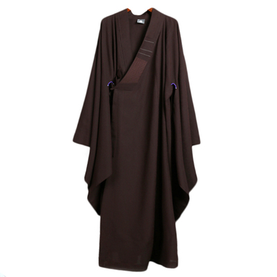 海青居士服女台湾麻料