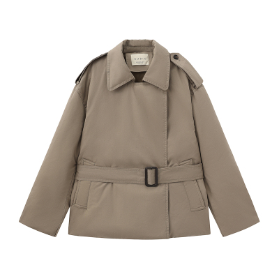 CUBIC经典翻领宽松羽绒服