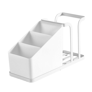 一次性取杯器桌面纸杯子杯架创意咖啡杯糖包茶包收纳盒金属水杯托