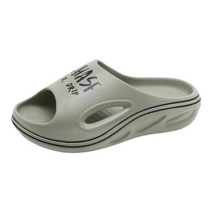 踩屎感拖鞋男士运动夏季休闲外穿男款家居厚底防滑增高凉拖鞋绿色