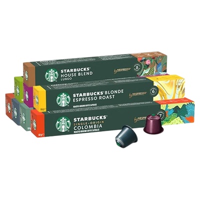 星巴克胶囊咖啡十条组合装100粒