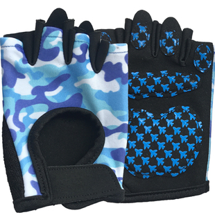 儿童运动手套半露指透气防滑减震垫骑车打球学生夏轮滑板单杠吊环