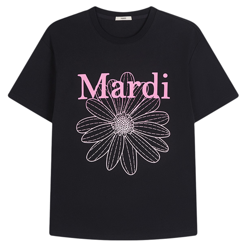 MARDI小雏菊渐变字母印花T恤