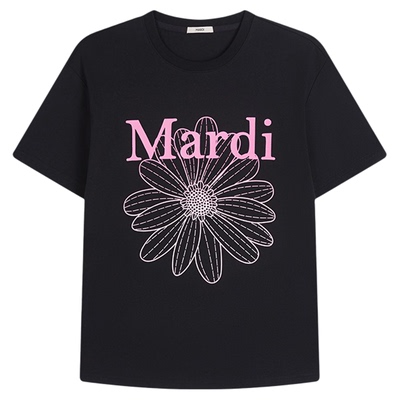 MARDI小雏菊渐变字母印花T恤