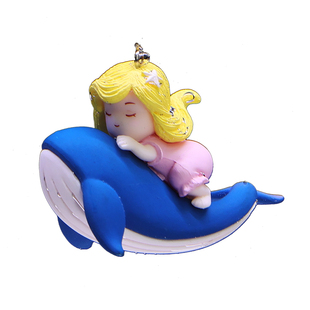 鱼缸造景里的装饰品悬浮漂浮摆件创意卡通景观内饰潜水员鲸鱼女孩