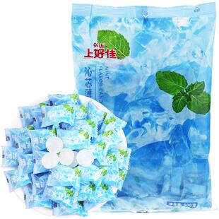 上好佳薄荷糖强劲清凉硬糖500g招待糖果口气清新休闲办公室小零食