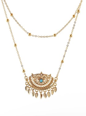 恶魔之眼吊坠吊坠项链钛钢套装