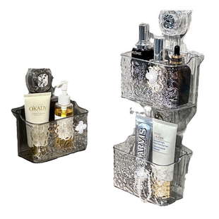 吸盘置物架卫生间浴室厕所洗漱台免打孔收纳盒壁挂化妆品收纳挂篮