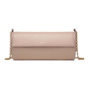 【尊享折扣】BALLY巴利EMBLEM藕粉色女士斜挎包6309052