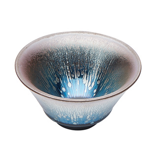 八马茶业个人品茗杯蓝羽建盏茶盏主人杯喝茶杯伴手礼官方旗舰店