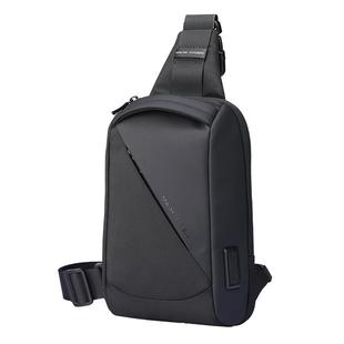 马可·莱登男士单肩斜挎包大容量胸包户外旅行小背包通勤休闲时尚