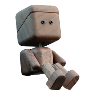 摇腿小木仔wobblylegwoody创意车载香薰摆件可爱抖腿小人送礼饰品