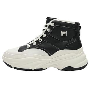 FILA 斐乐女鞋加绒老爹鞋运动鞋2025冬新款高帮保暖菠萝厚底靴子