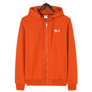 秋冬新世纪重百超市工作服外套卫衣定制印logo纯棉加绒保暖广告衫