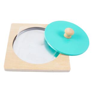 木制0-3-6岁幼儿童手抓板拼图蒙台梭利镜子蒙氏教具形状配对玩具