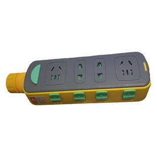 防脱大功率自锁地拖插座多功能圆孔带锁插排防摔不带线接线板插板