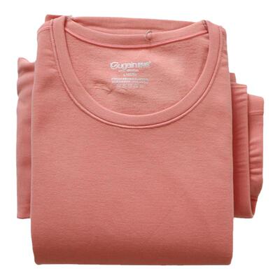 舒感女士圆领薄绒加厚保暖套装