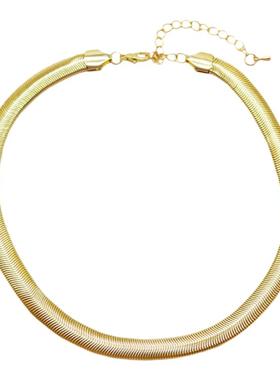 choker项圈金色蛇骨链颈链项链