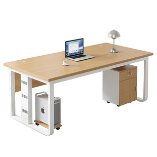 单人办公桌简约现代办公室员工位家用书桌电脑桌椅组合老板桌子