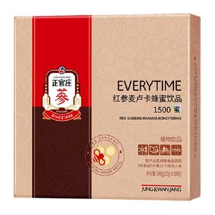 韩国正官庄Everytime1500红参浆麦卢卡蜂蜜柠檬红参液养生送礼