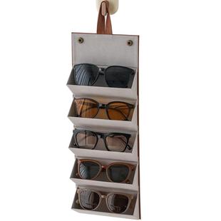 眼镜收纳盒多格墨镜包便携旅行太阳家用大容量放置物架壁挂墙神器
