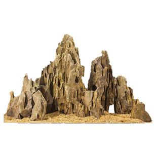 松皮石造景石头鱼缸天然装饰小块多孔假山水草缸成品骨架峡谷套餐