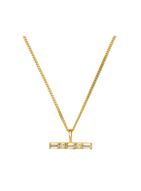 【张予曦同款】Lucy Williams × Missoma金色锆石T型水平项链女