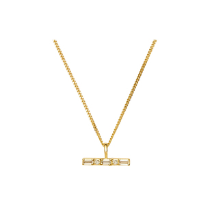 【张予曦同款】Lucy Williams × Missoma金色锆石T型水平项链女