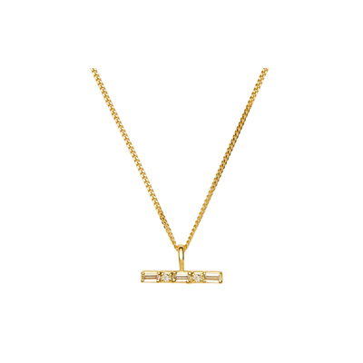 【张予曦同款】Lucy Williams × Missoma金色锆石T型水平项链女