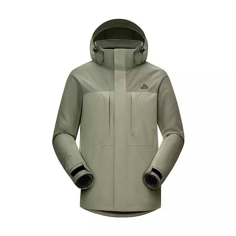 伯希和户外三合一冲锋衣保暖摇粒绒内胆防风徒步登山外套男女同款