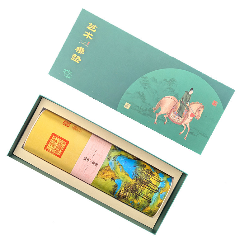 千里江山文创丝绸桌垫电脑鼠标垫中国风特色礼物送老外伴手礼定制