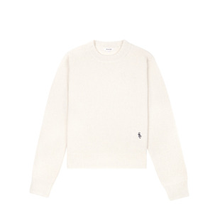 [秋冬新品]Sporty&Rich Central Park系列女士红色羊绒针织毛衣