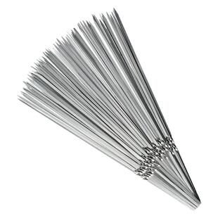 烧烤用具不锈钢扁签加厚刚签烧烤签子烤针羊肉串铁签烤肉烤串签子