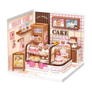 rolife若来超级世界益智积木拼装玩具模型蛋糕店diy小屋儿童礼物