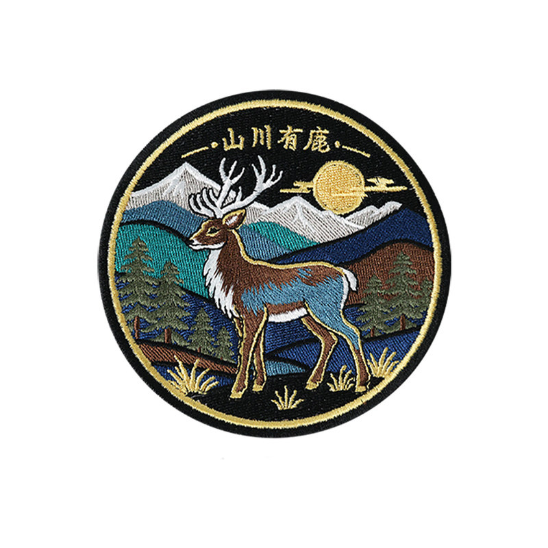 来图定制刺绣徽章校徽胸章臂章