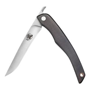 日本三本盛进口折叠水果刀家用粉末钢户外小刀随身便携不锈钢刀具