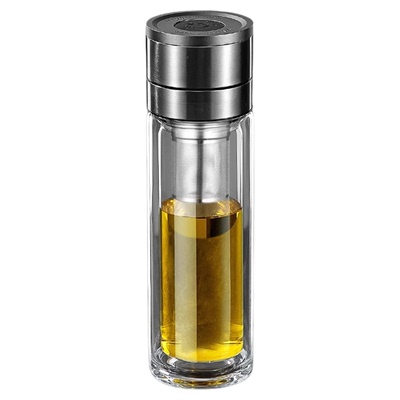 【全钢杯盖】单指开盖独立茶仓