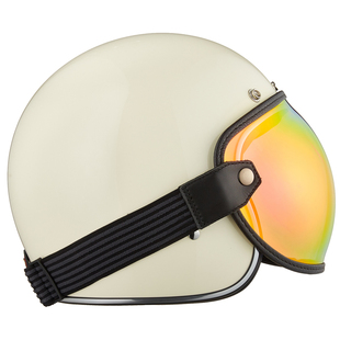 日夜用绑带泡泡镜 3/4复古半盔全盔四季护目镜刘伯初摩托透明风镜