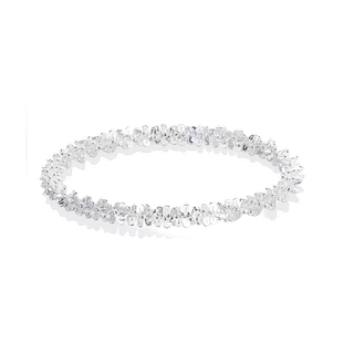 中国黄金珍尚银满天星纯银素圈自律戒指女轻奢高级感小众尾戒S925