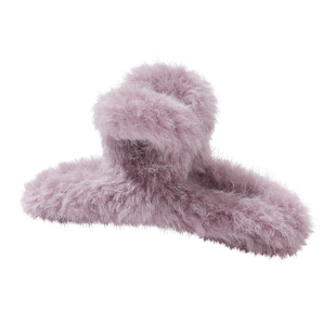 DODOGOGO秋冬毛绒抓夹女2025新款氛围感百搭发抓简约通勤可爱发饰