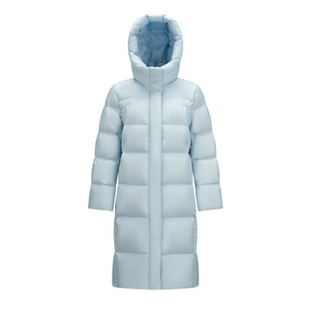 陈都灵同款森马羽绒服女长款三防抗静电2025冬季新款纯色连帽外套