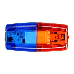 肩灯户外夜跑夜间闪光灯物业环卫保安安全警示红蓝爆闪充电肩闪灯