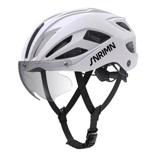 森瑞梦骑行头盔自行车公路山地车男女装备带变色风镜折叠车安全帽